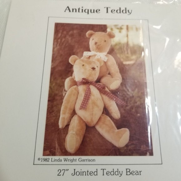 1982 Goose Girl Creations Antique Teddy pattern sealed Pat035 - Picture 3 of 4